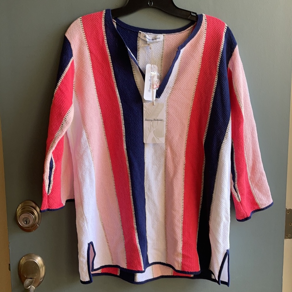 Tommy Bahama Vitti Vines Split Neck Tunic